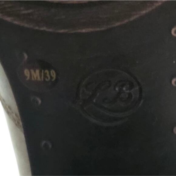 Lucky Brand Ehllen Leather Taupe Heeled Ankle Bootie Almond Toe Women's Size 9 - Picture 7 of 10